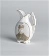 (POP PHOTOGRAPHICA) Group of 6 late-Victorian photo objects highlighted with carbon transfer images on ceramic,